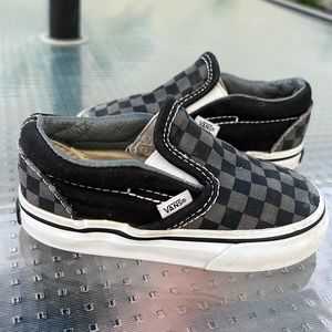 Vans Toddler Slip On Shoes Size 5.5 - Black and Grey